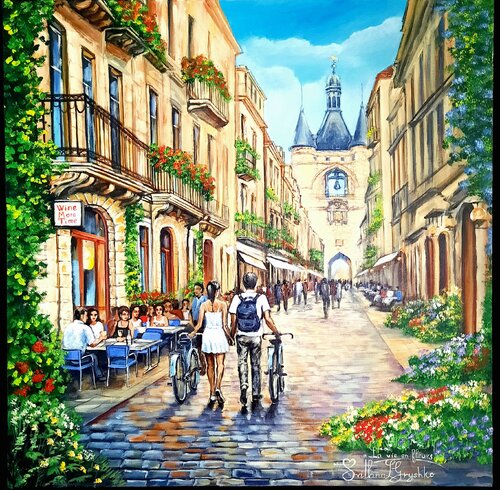 La vie en fleurs. Bordeaux. La Grosse cloche. by Svitlana Gryshko Loguinoff, Painting for Sale on Select
