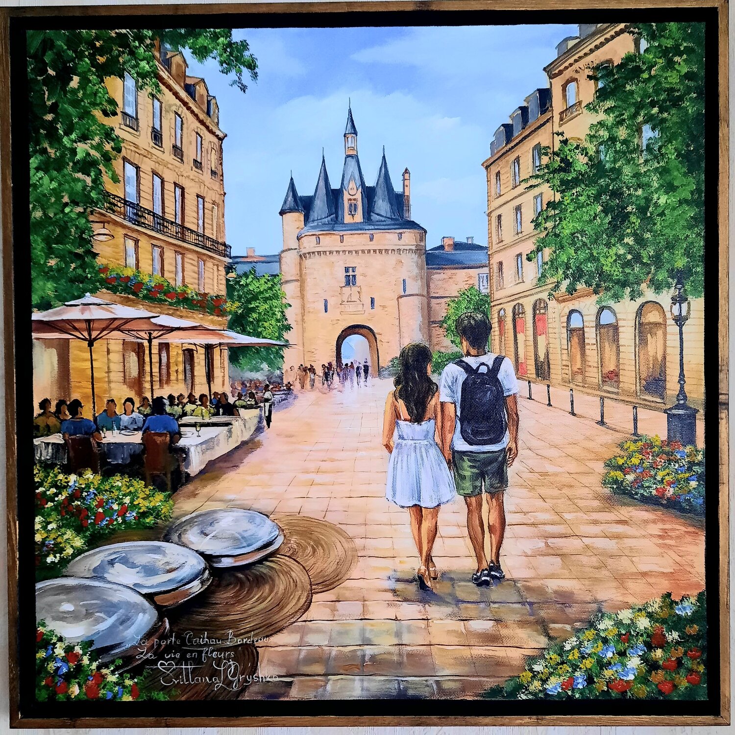 La vie en fleurs. Bordeaux. La porte Caihau. Svitlana Gryshko Loguinoff Original painting for sale