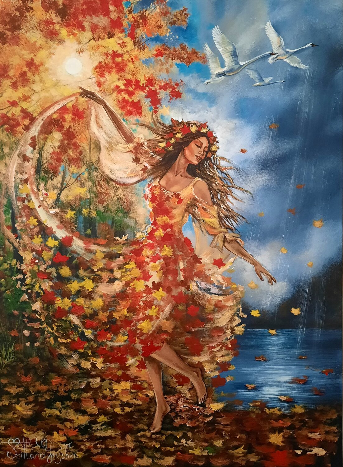 L'Automne danse. Svitlana Gryshko Loguinoff Original painting for sale