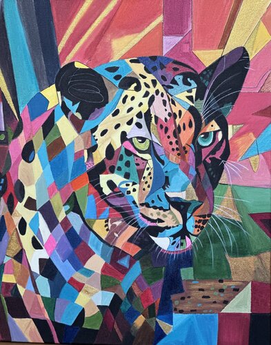 The soul of a Leopard by Larisa Robins, Painting for Sale on Select