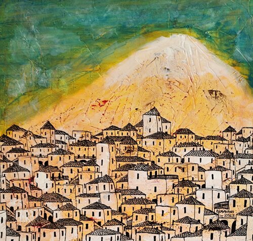 Under the White Hill by Renzo Buggiani, Painting for Sale on Select