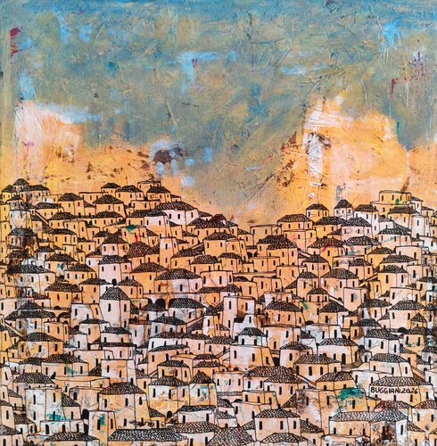 Cats of the White City by Renzo Buggiani, Painting for Sale on Select