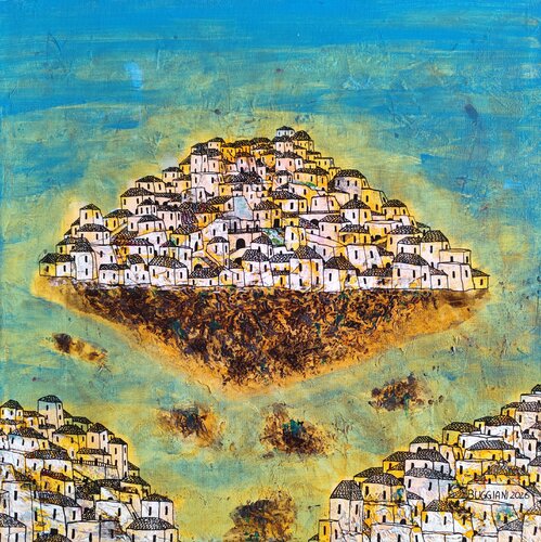 Ascesa della Città Bianca by Renzo Buggiani, Painting for Sale on Select