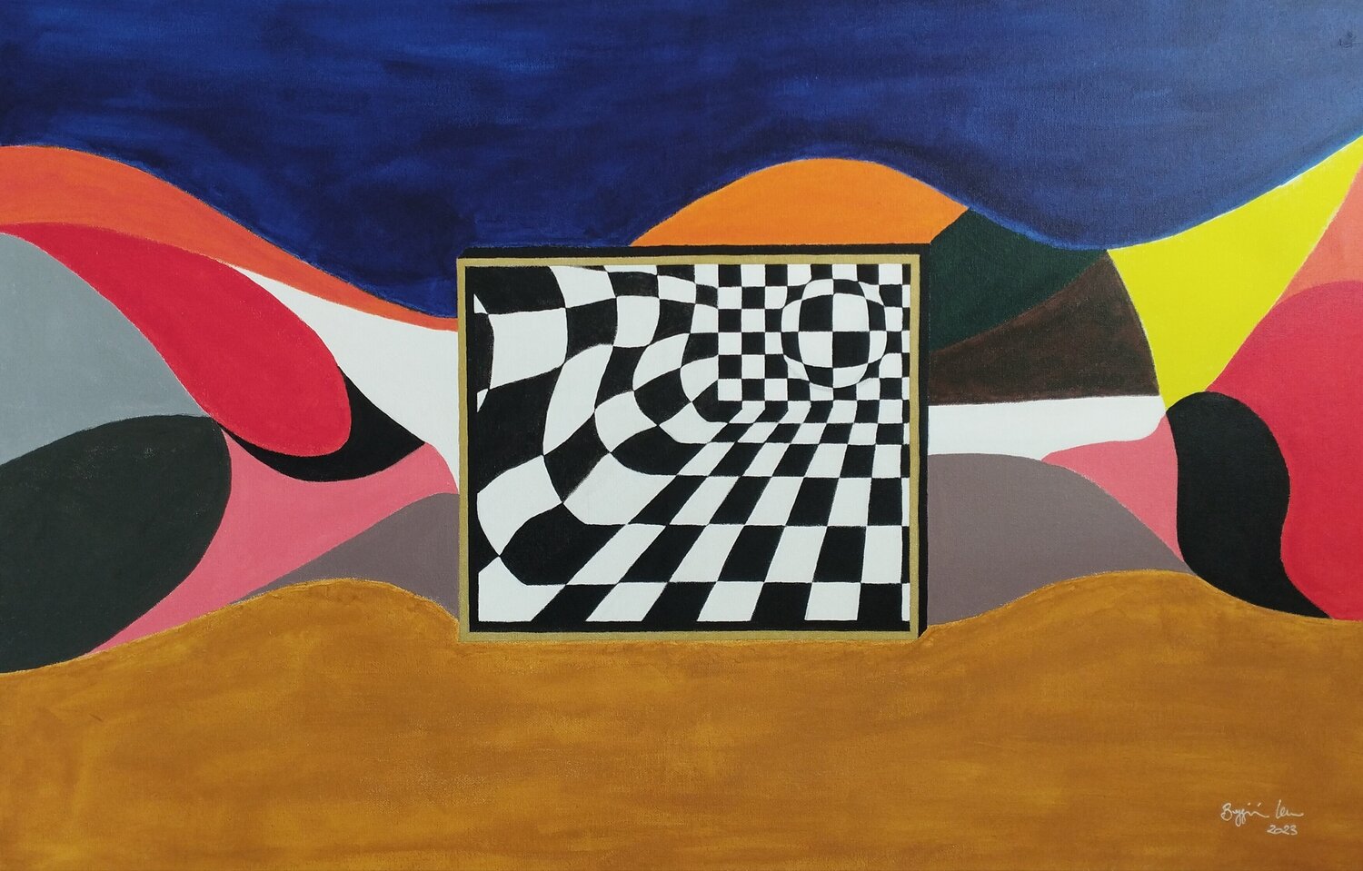 Equilibri Renzo Buggiani Original painting for sale