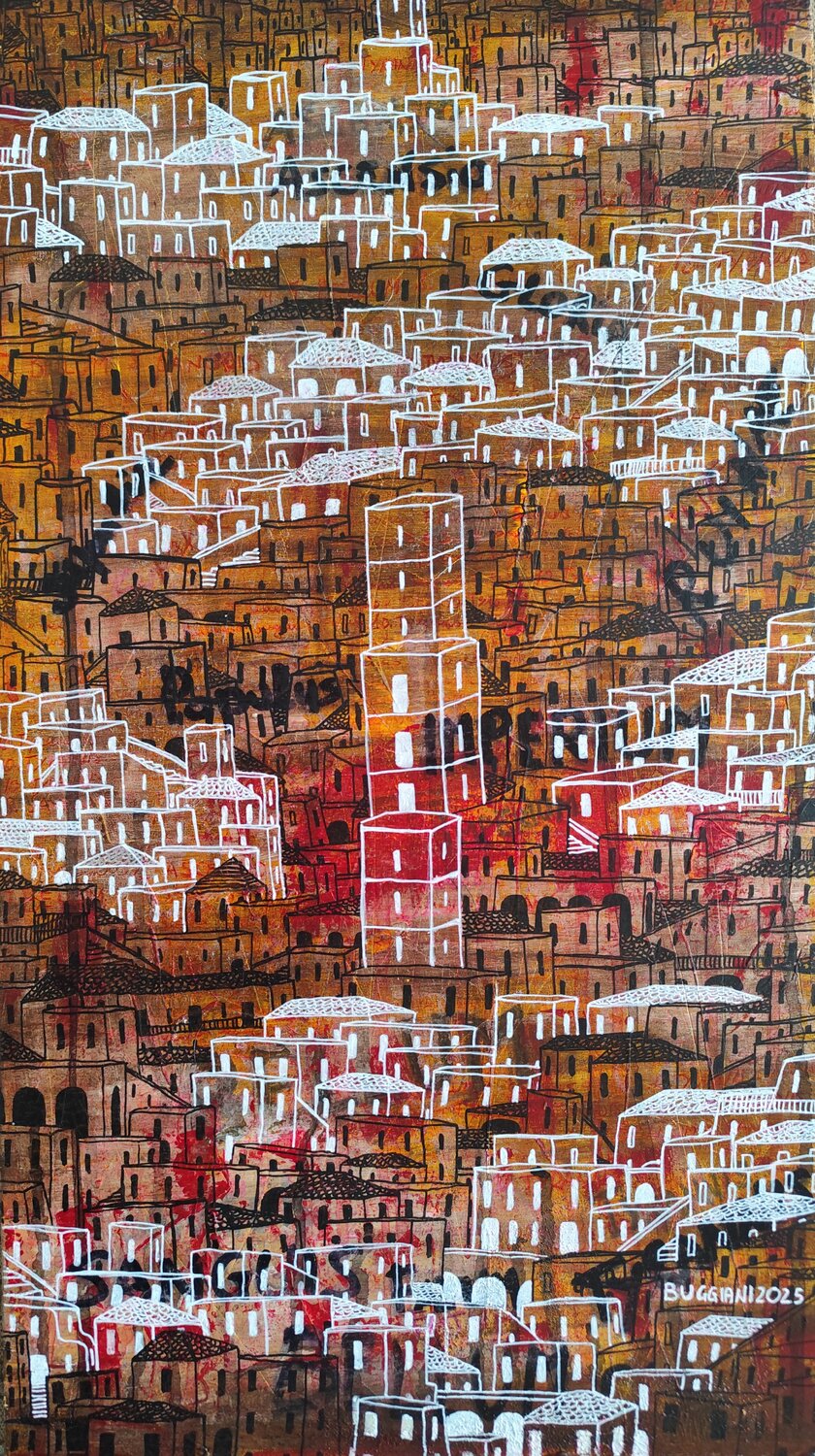 Ascensio - Urbanities III Renzo Buggiani Original painting for sale