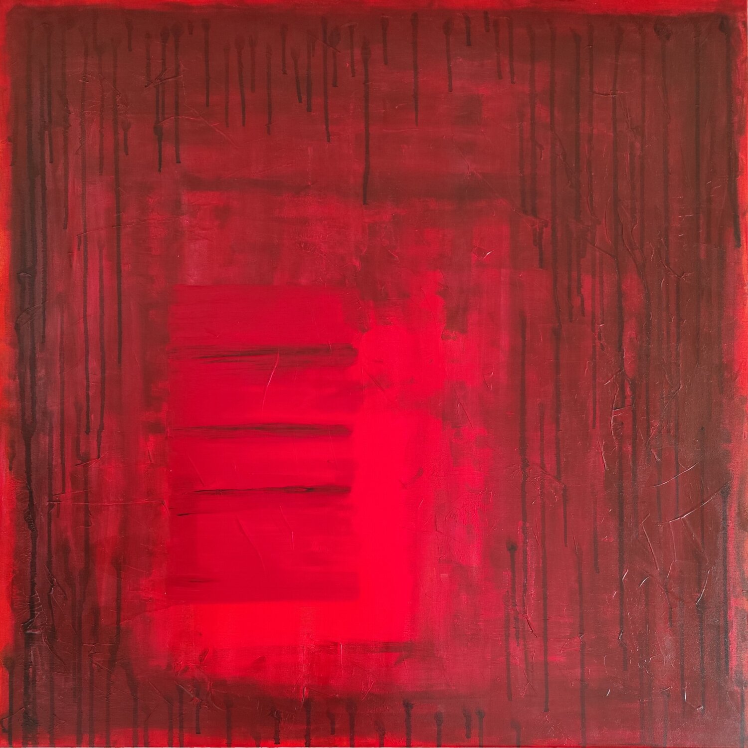 RED - DEEP Renzo Buggiani Original painting for sale