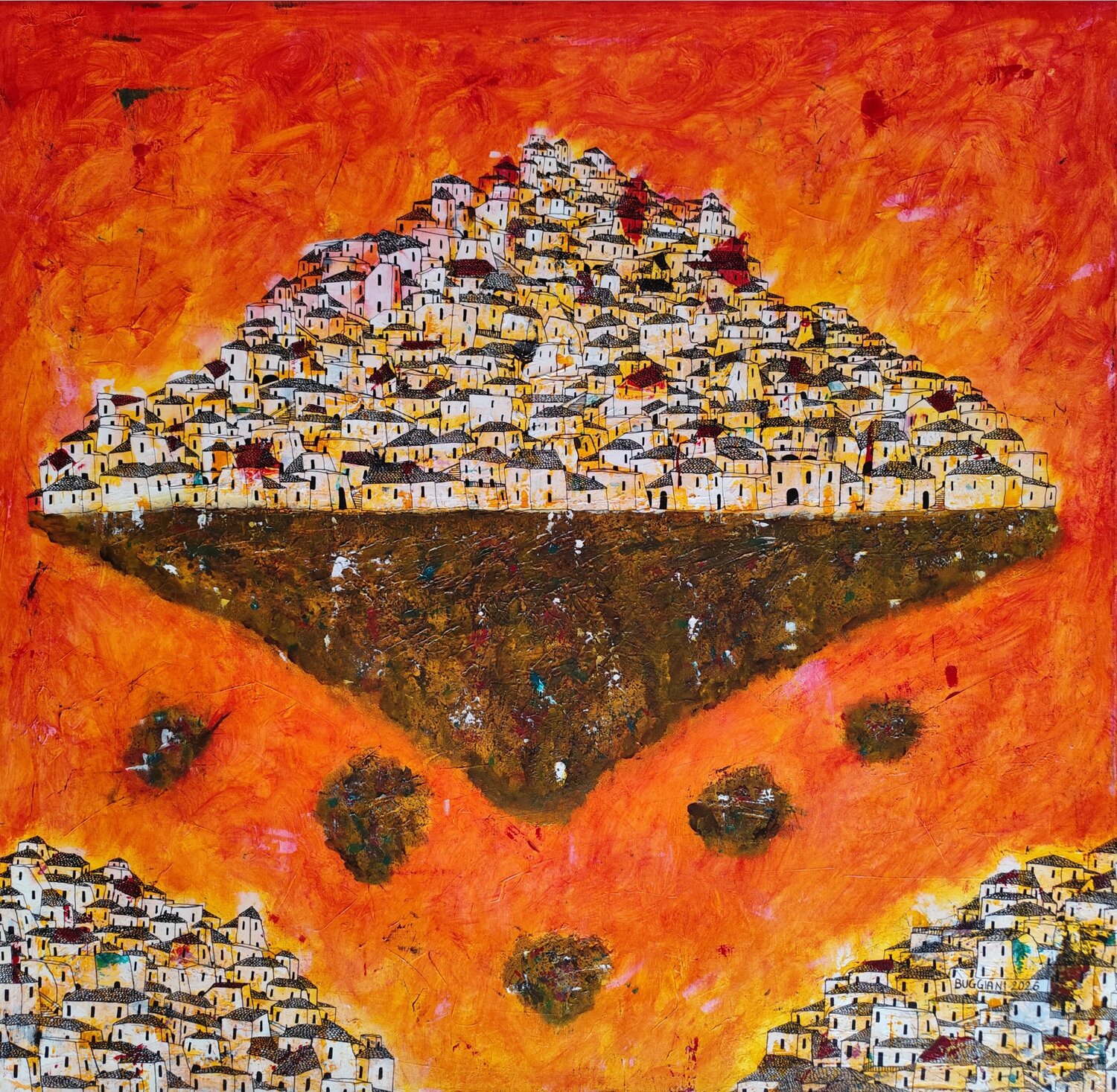 Il Primo Distacco - Frammentazione Renzo Buggiani Original painting for sale