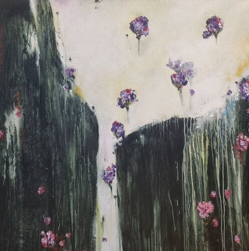 Between the cliffs by Monika Signer, Painting for Sale on Select