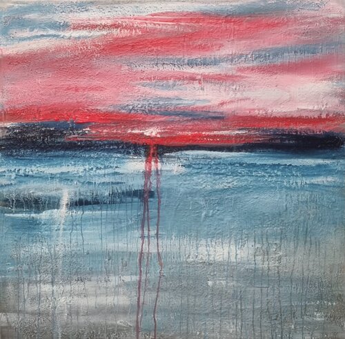 Bleeding Horizon by Monika Signer, Painting for Sale on Select
