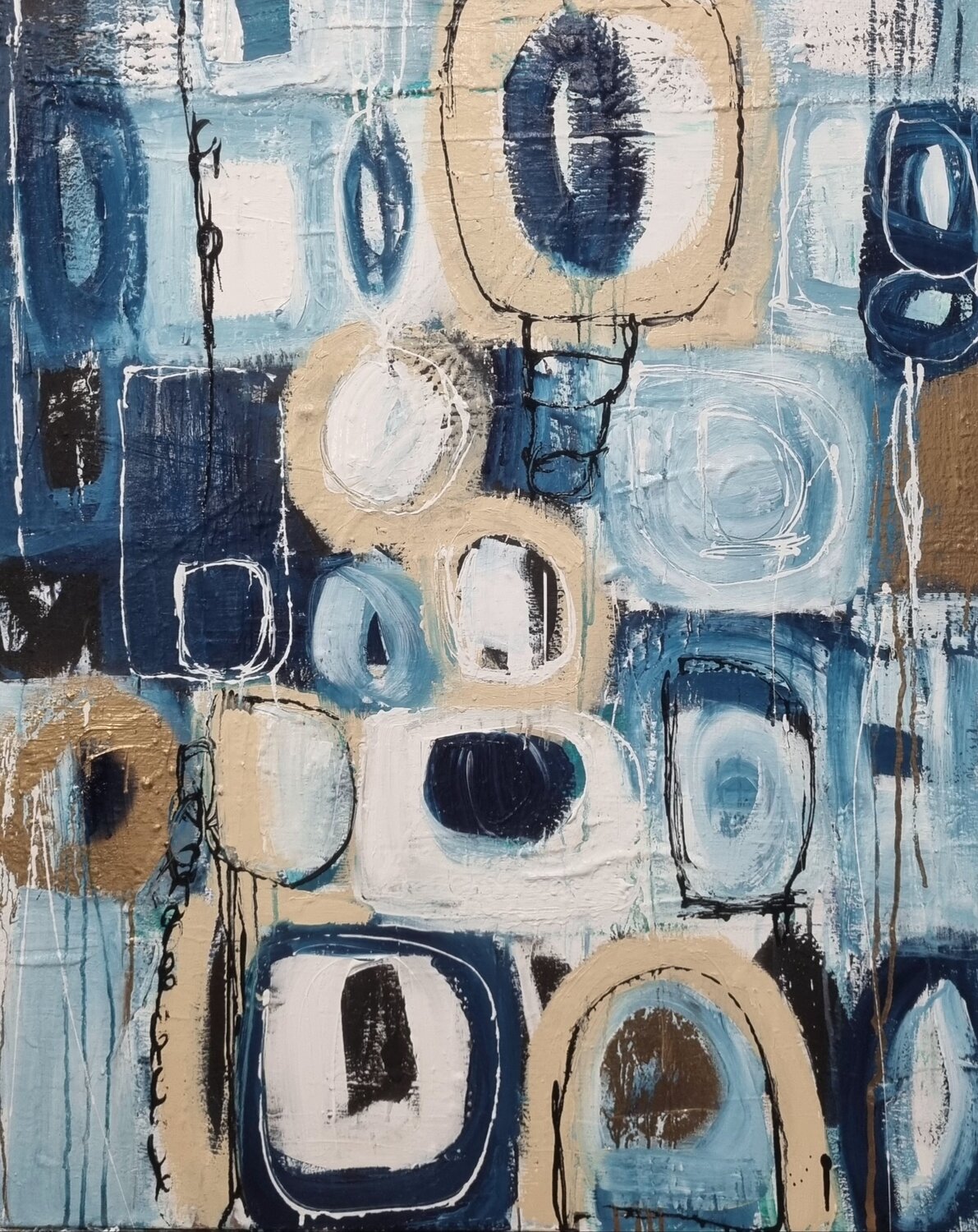 Saturday night Monika Signer Original painting for sale