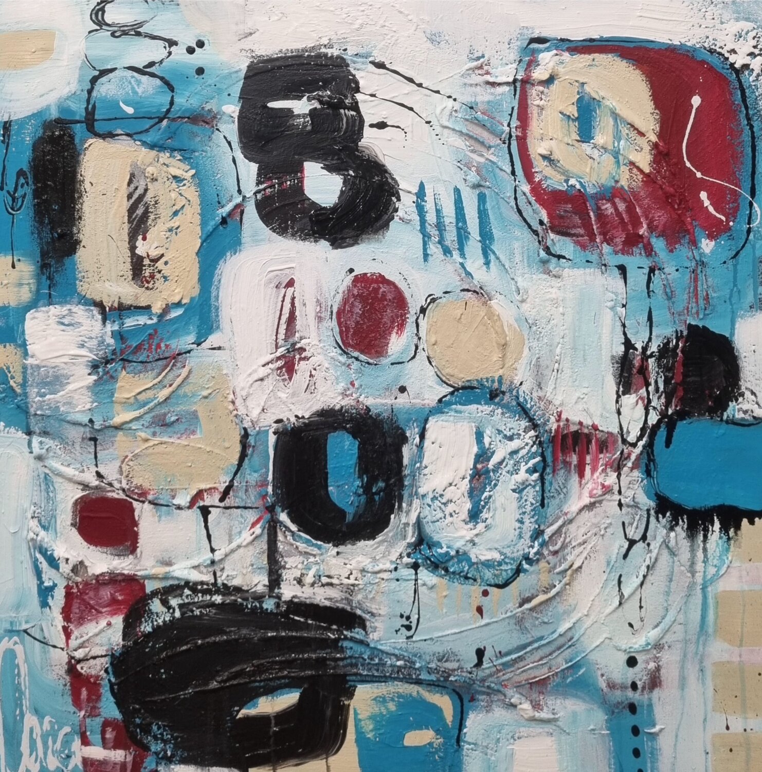Controlled impact Monika Signer Original painting for sale