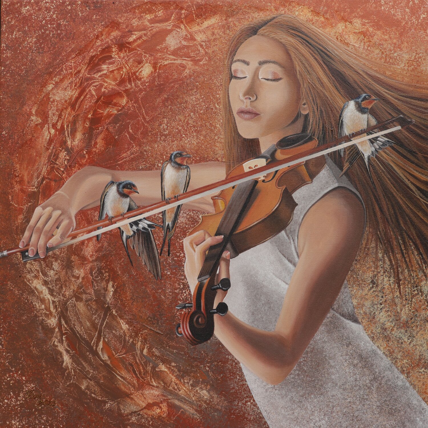 The Symphony of Silence Zuzana Murenji Domonkos Original painting for sale
