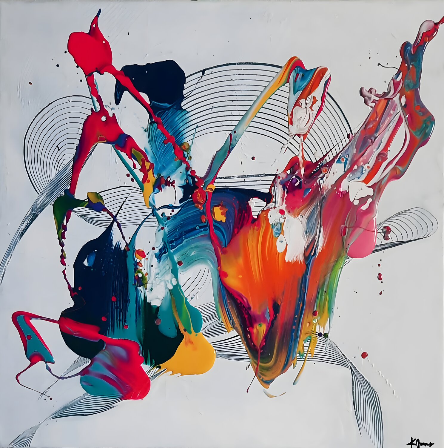 Love & Dancing Kasia Jans Original painting for sale