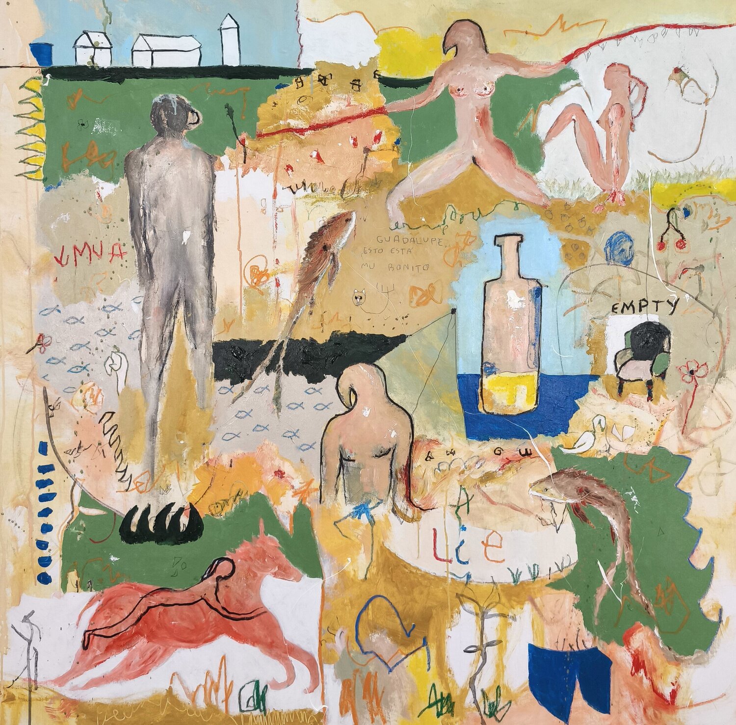 La verdad se desmorona Alfonso Sánchez Original painting for sale