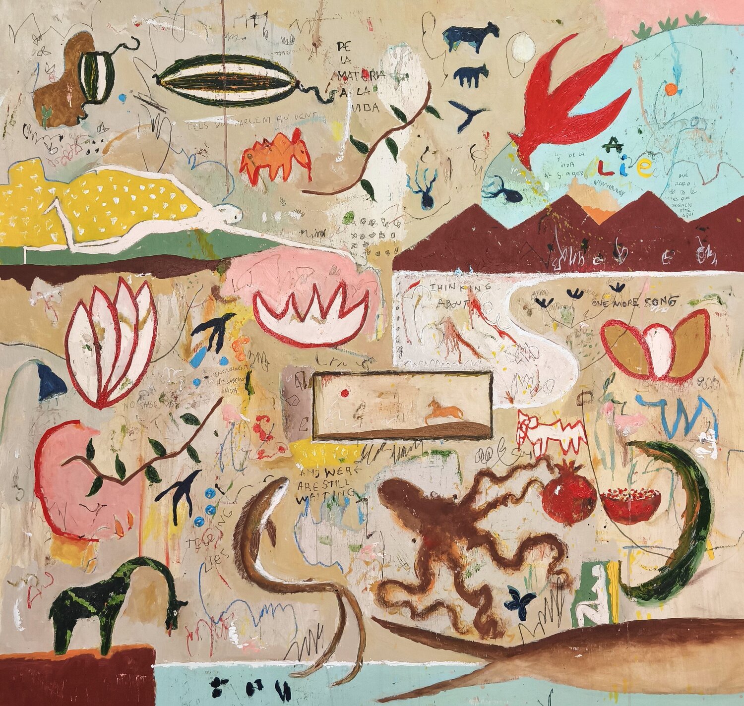 And we are still waiting Alfonso Sánchez Original painting for sale