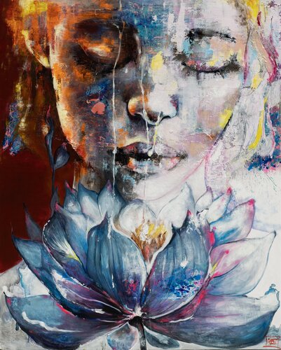 Resilienza in fiore by Paola Ruggiero, Painting for Sale on Select