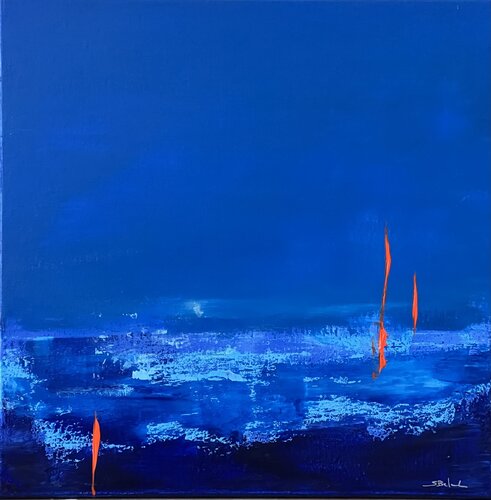 Bleu intense by Sandrine Belmont, Painting for Sale on Select