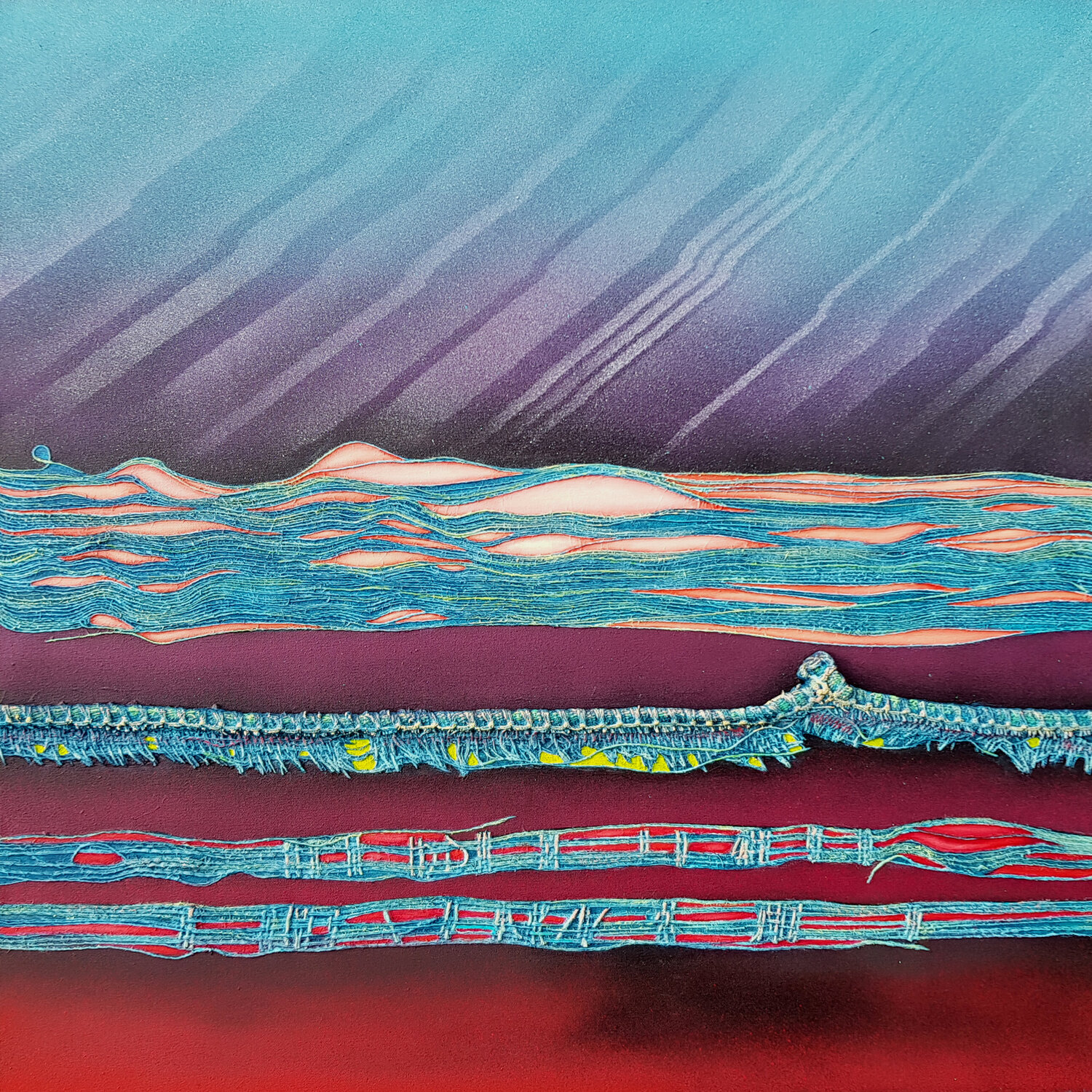 Nuits sur le fleuve rouge Jean-Roch Klethi Original painting for sale