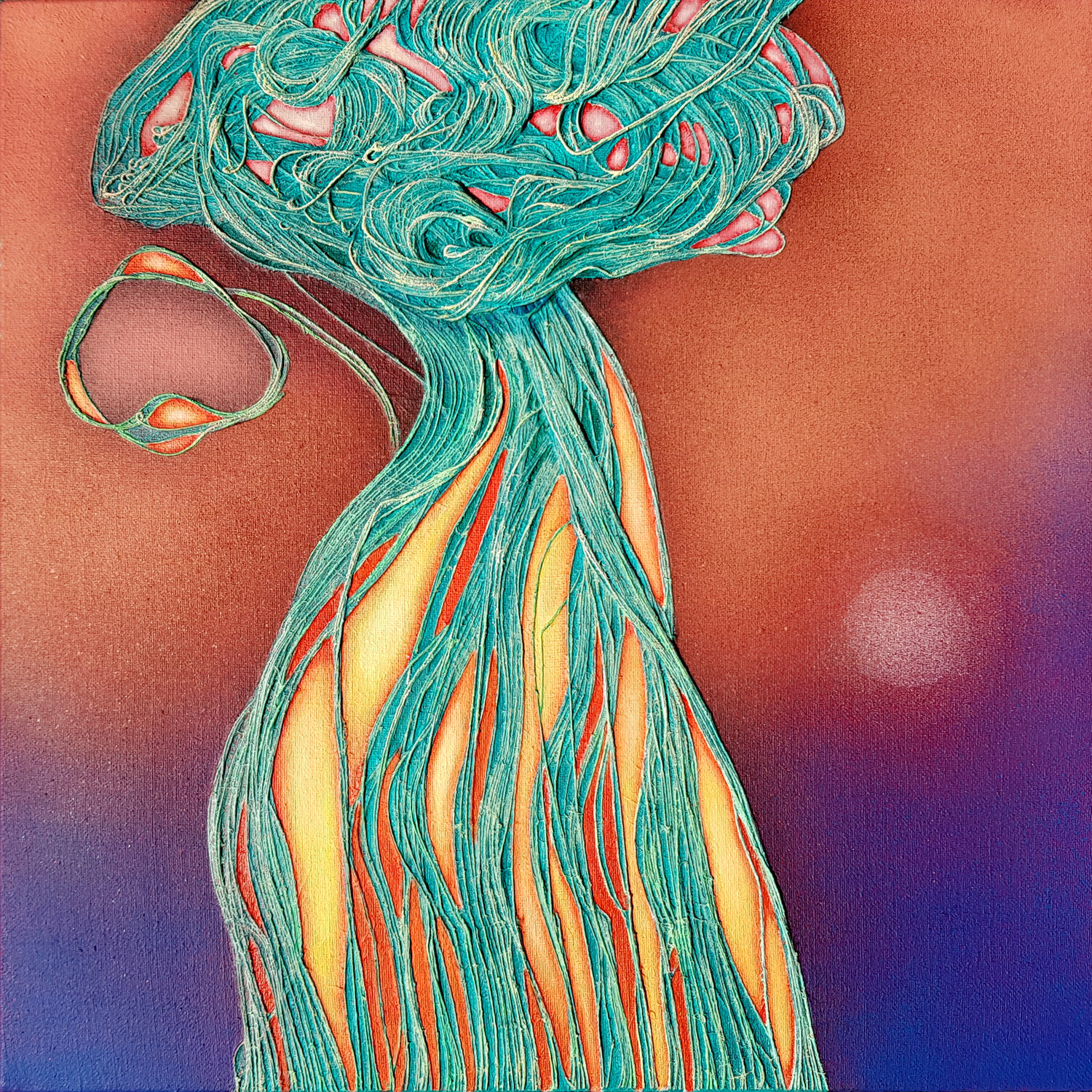 Lignes de vie Jean-Roch Klethi Original painting for sale