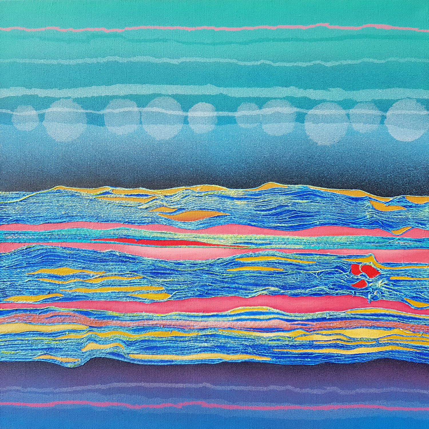 Planète inconnue Jean-Roch Klethi Original painting for sale
