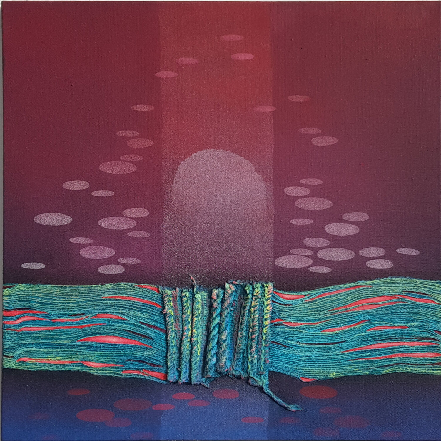 Le Temps, la nuit Jean-Roch Klethi Original painting for sale