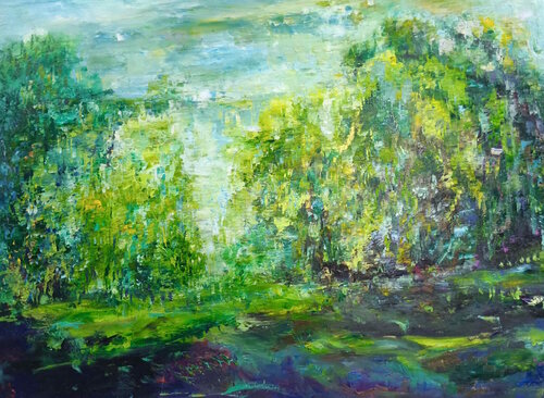 Clairière by Corinne FOUCOUIN, Painting for Sale on Select