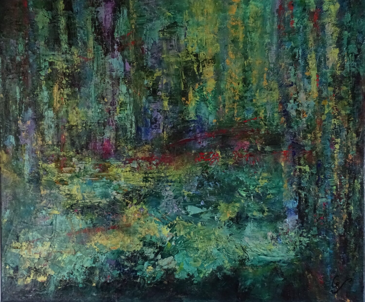 Petit pont du Marais Corinne FOUCOUIN Original painting for sale
