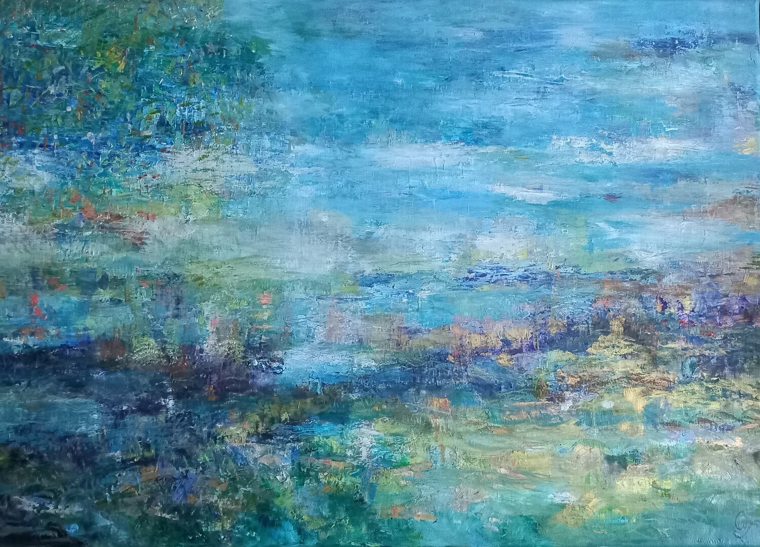 Mouvance Corinne FOUCOUIN Original painting for sale