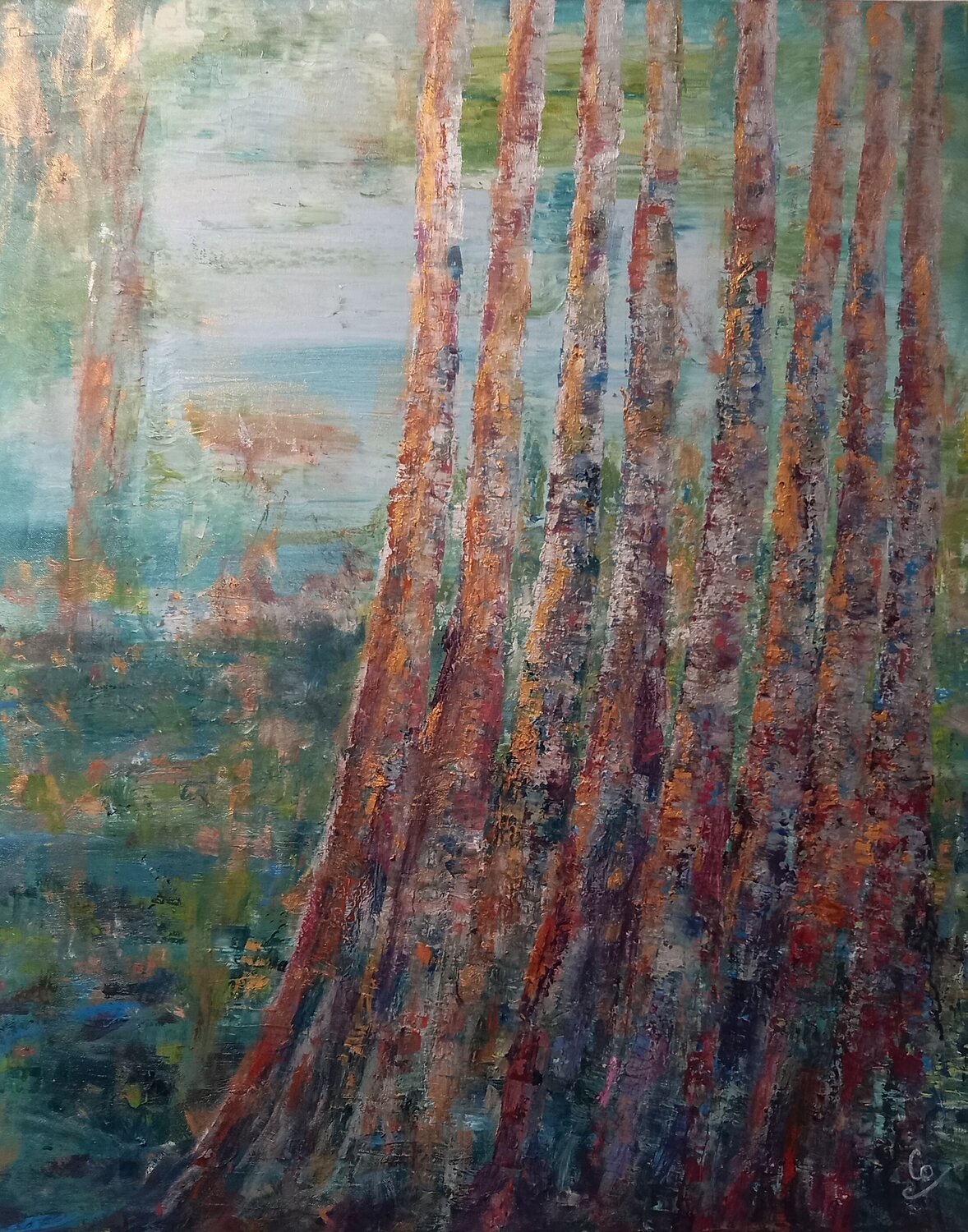 Jardin Secret Corinne FOUCOUIN Original painting for sale