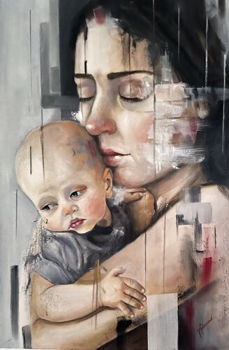 Maternità by maria romano, Painting for Sale on Select