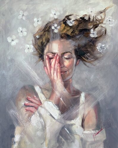 Fragilità luminosa by maria romano, Painting for Sale on Select