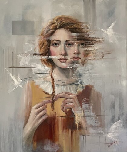 Attesa Leggera by maria romano, Painting for Sale on Select