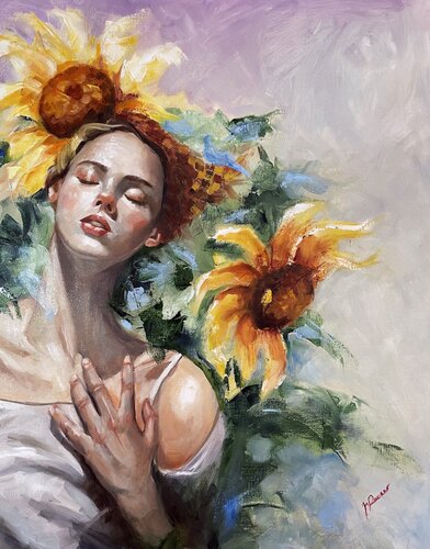 Figlia del Sole by maria romano, Painting for Sale on Select