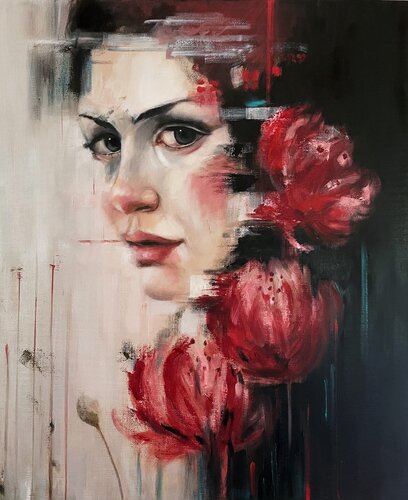 Volto in Transito by maria romano, Painting for Sale on Select