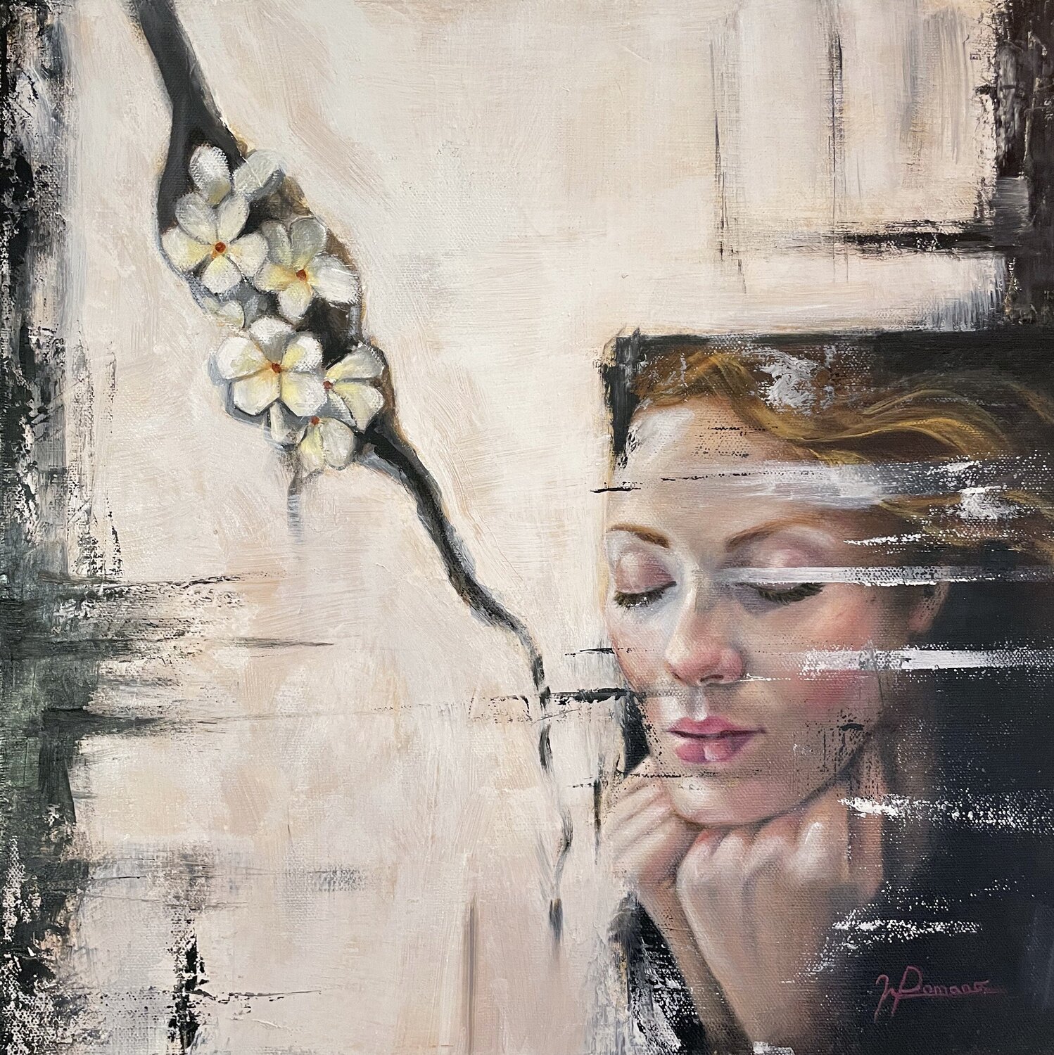 Oltre la Crepa maria romano Original painting for sale