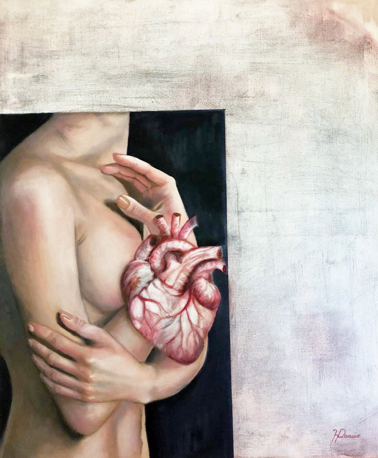 Cuore Aperto- La forza di una donna maria romano Original painting for sale