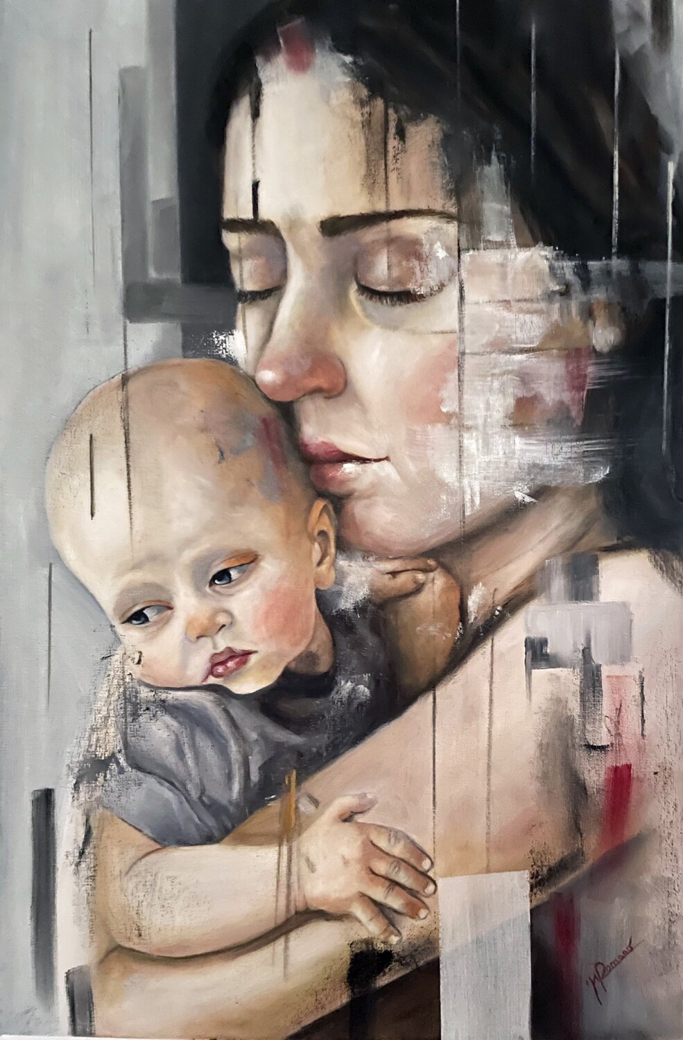 Maternità maria romano Original painting for sale