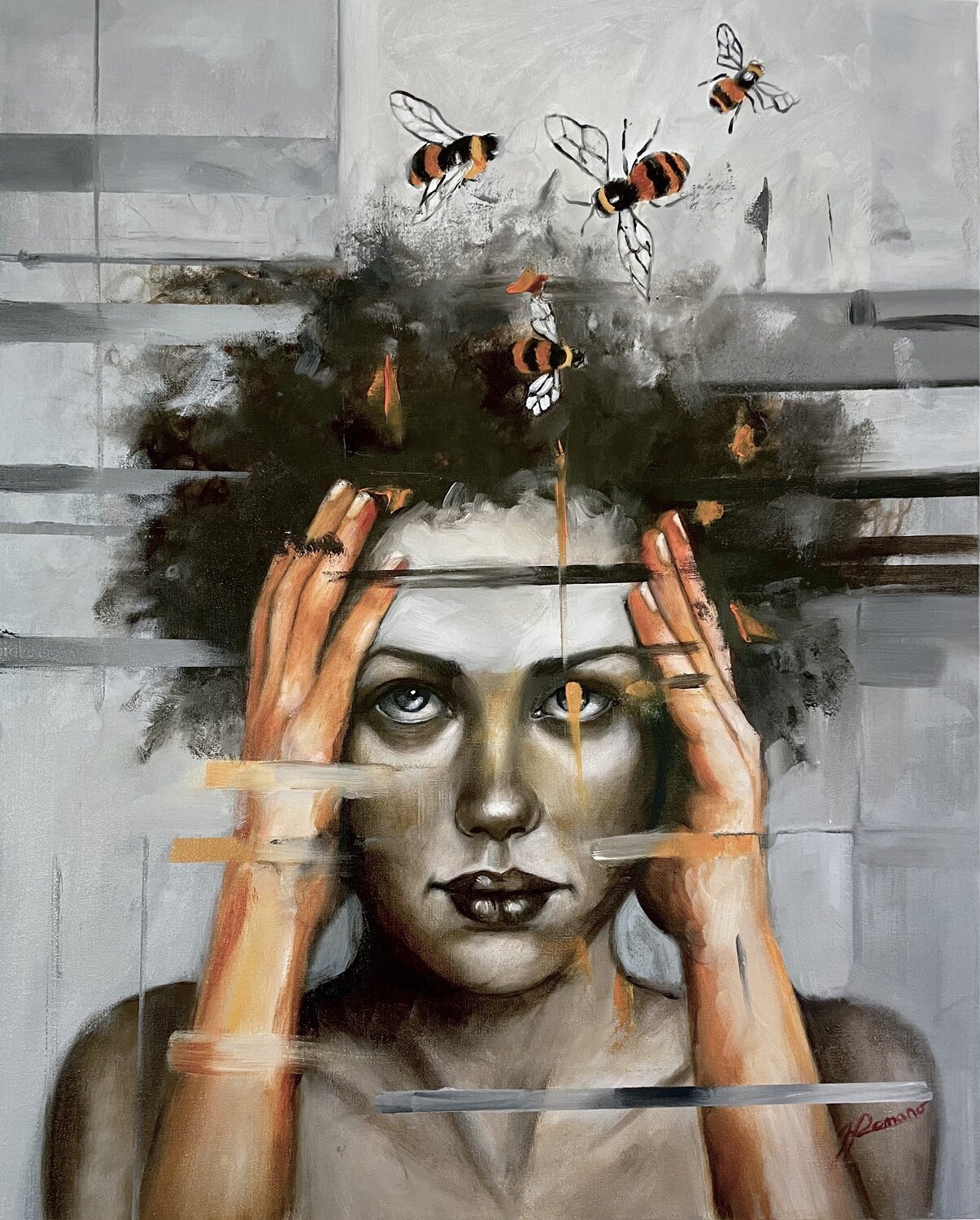 Ronzio Mentale maria romano Original painting for sale