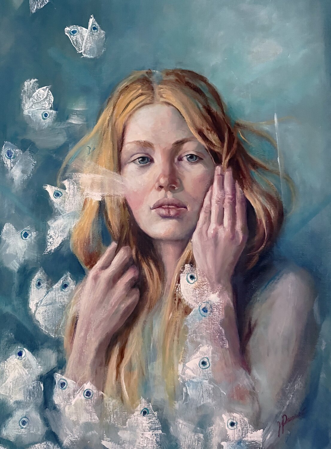 Fragilità in Volo maria romano Original painting for sale