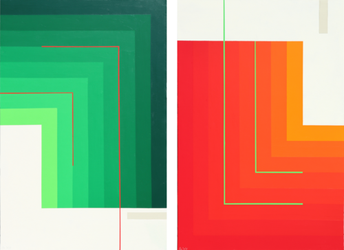 halbzeiten (diptychon) by Siegfried Bausch, Painting for Sale on Select