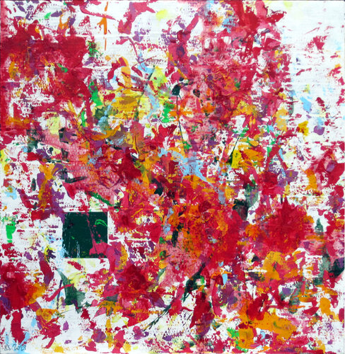 green square by Siegfried Bausch, Painting for Sale on Select