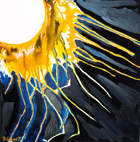 Wo der Sonnenwind das Fliegen leicht vergisst by Matthias Maria Boehm, Painting for Sale on Select