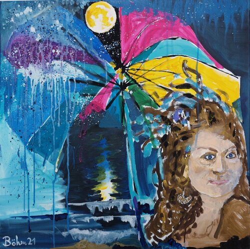 Ich lass dich nicht im Regen stehen by Matthias Maria Boehm, Painting for Sale on Select