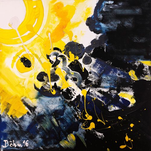 Klare Urgewalt die dunkle Nacht erhellt by Matthias Maria Boehm, Painting for Sale on Select