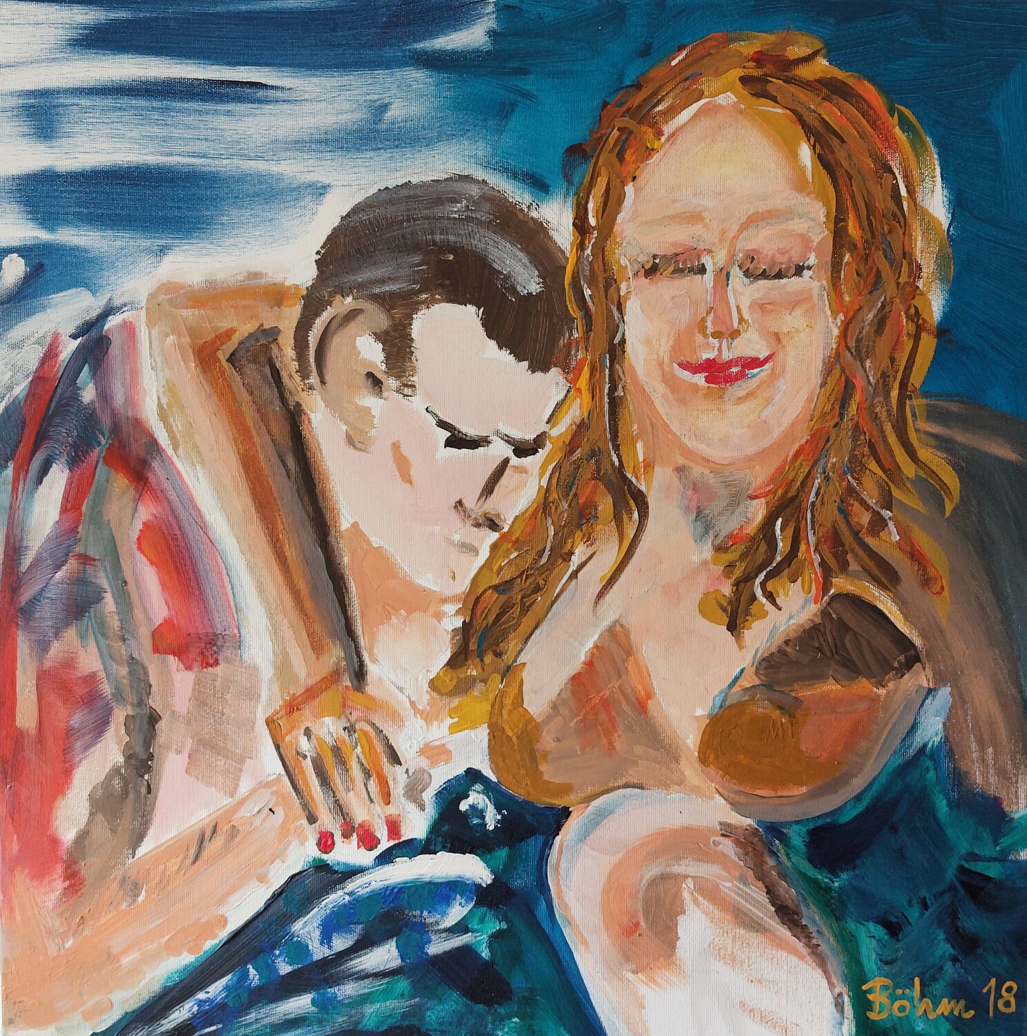 I want to see you Matthias Maria Boehm Original painting for sale