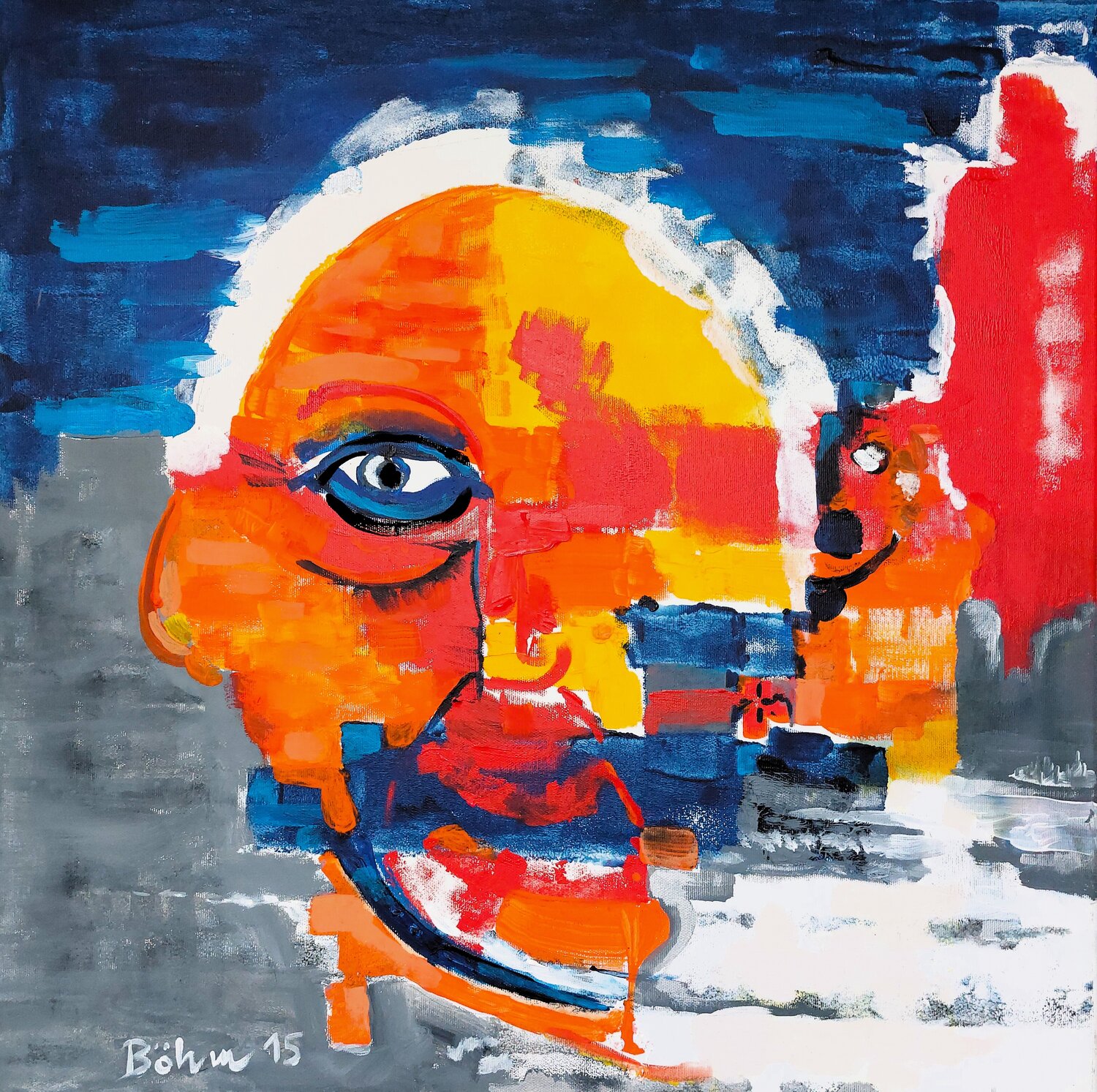 Frustrationen treffen individuelles Leid Matthias Maria Boehm Original painting for sale