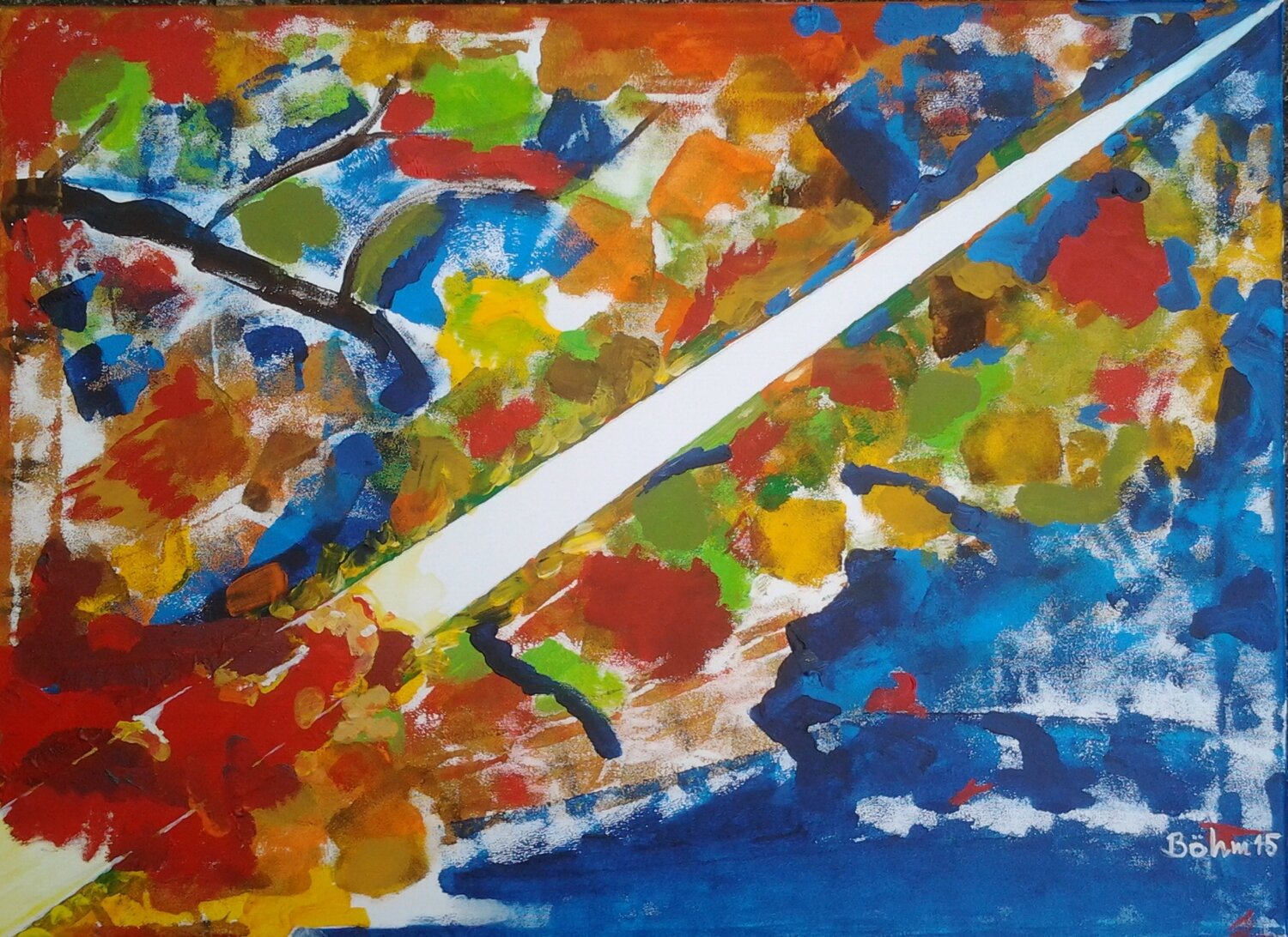 Ein Lichtstrahl erwärmt Matthias Maria Boehm Original painting for sale