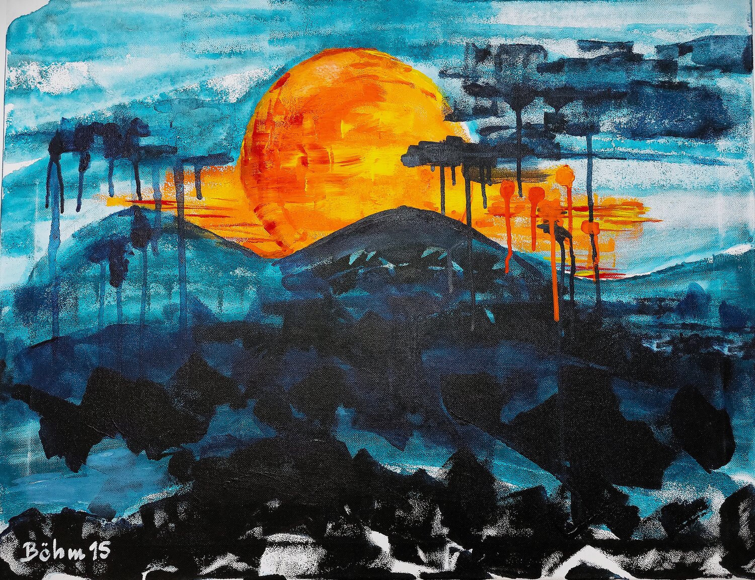 Wenn die Sonne in deiner Traurigkeit versinkt Matthias Maria Boehm Original painting for sale