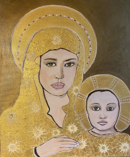Vierge à l’enfant by Muriel Ho Paintings, Painting for Sale on Select