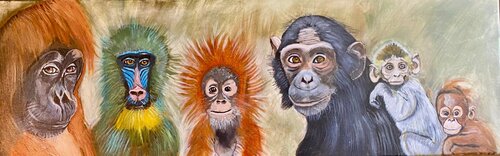 Monkey Soul by Muriel Ho Paintings, Painting for Sale on Select